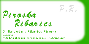 piroska ribarics business card